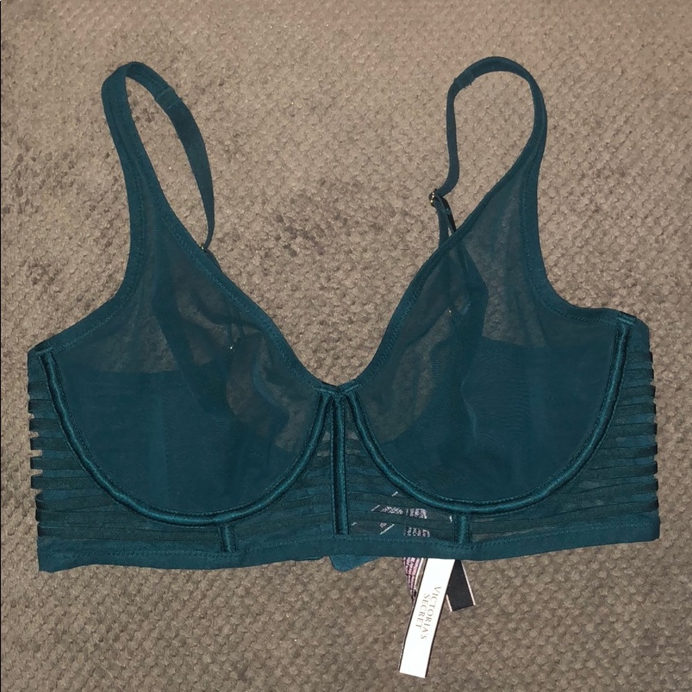 Victoria Secret Bra Green unlined plunge 34DD NWT